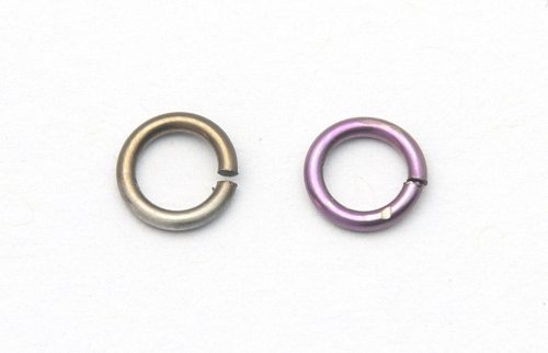 Kylie Jones's Using Niobium Rings in Chain Maille - Tool Marks and Polishing, Chain Maille Jewelry, Making Chain, Chain Making , Sandpaper will rub the color away.
